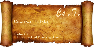 Csonka Tilda névjegykártya